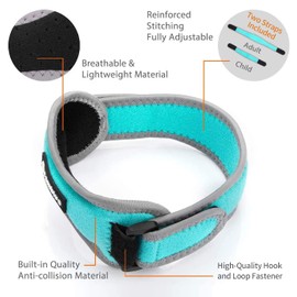 CAMBIVO CAMBIVO 2 Pack Patella Tendon Knee Strap, Knee Support Brace for Women Men, Adjustable Band for Hiking, Soccer, Basketball, Baseball, Running, Tennis, Volleyball, Squats