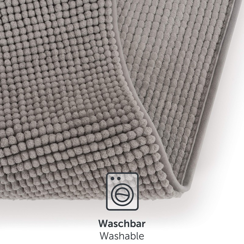 Blumtal Badematte 40x60 cm Chenille - Oeko-TEX zertifizierter Badteppich -
