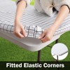 Spotjoy Rectangle Table Cloth, Elastic Fitted Flannel Backed Plastic Table