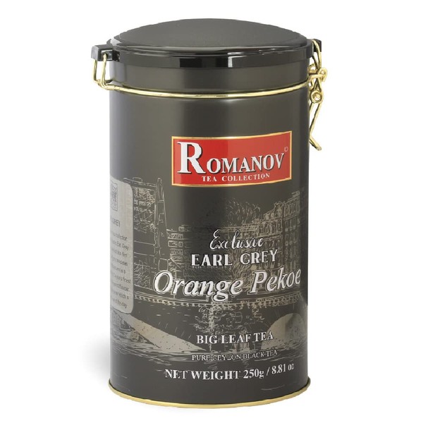 Romanov Tea | Orange Pekoe | Exclusive | Big Leaf | Pure Ceylon Black Tea | Earl Grey | 250 g (1)