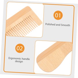 Healeved 4pcs Wooden Travel Combs Compact Hair Styling Combs for Men and Women Featuring Small and Tooth Designs Ergonomic Grip for Everyday Use