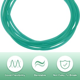 M METERXITY Natural Latex Rubber Tubing, 1/16" [1.6mm] ID x 1/8" [3.2mm] OD 20ft Length Latex Hose Tube for Home/Laboratory/Sporting, Highly Elastic Band Tubes [Dark Green]