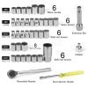 ZISTEL 40-Piece Ratchet Wrench Socket Tool Set METRIC/SAE 1/4" &