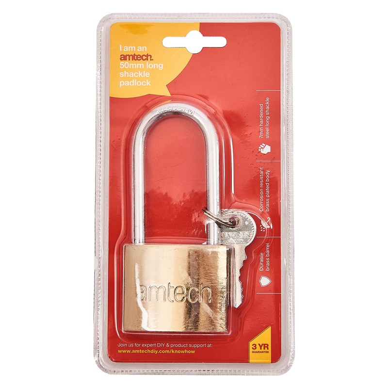 Amtech XXSEL50 50mm Long Shackle Padlock
