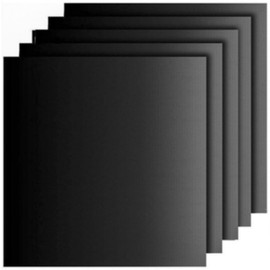 FUNNTY Oven Liners for Bottom of Oven(Black),5 Pack BBQ Grill Mats for Outdoor Grill Nonstick 40x33cm,Ideal for Electric & Gas Ovens, Charcoal or Gas Grills,Baking Mats,Cooking Accessories