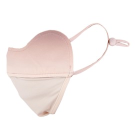 A ABSOPRO Adjustable Full Face Mask Adjustable 4.33" Windproof Face Cover Sun UV Protection Pink