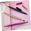 FRCOLOR 2pcs Retractable Double-ended Lip and Eyeliner Brush Portable Makeup