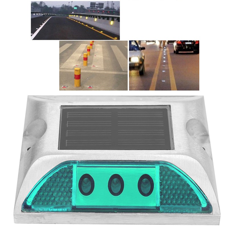 LED Solar Power Ground Marker Lights Waterproof Outdoor Driveway Road