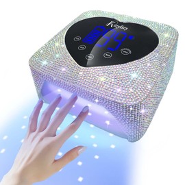 UV LED Nail Lamp for Nails, Kicylicy UV Nail Lamp 72W,Cordless UV Nail Lamp for Gel Polish, Rechargeable Diamond LED Nail Dryer with 5 Timer Settings, Touch Control&Auto Sensor for Salon&Home