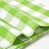 HOMESCAPES Green Table Cloth, Cotton Gingham Tablecloth, Rectangular Block Check,