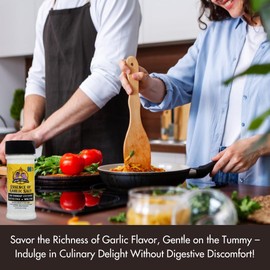Smoke n Sanity Essence of Garlic Salt - Monash Certified Low FODMAP - Contains No Onion - Certified Gluten Free - Certified Kosher - Dairy Free Low Fodmap Seasonings- 4.0 Ounce Shaker