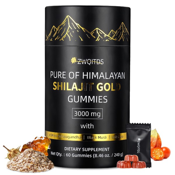 Pure of Himalayan Shilajit Purple Petals Gummies,Fulvic Acid & 85+