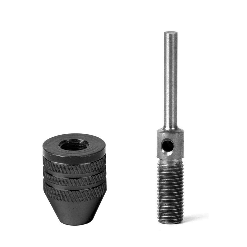 Mesee 2Pcs Mini Keyless Drill Chuck, 0.3-3.4mm Quick Change Chucks