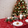 Tegeme Christmas Snowflake Tablecloth Metallic Jacquard Rectangle Tablecloth Polyester Fabric