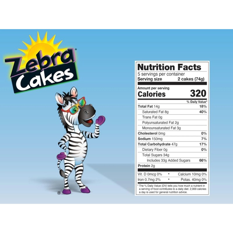 "Little Debbie" Little Debbie Zebra Cakes, 10 Twin-Wrapped Cakes, 13.0