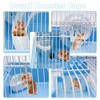 PINVNBY 2-Tier Dwarf Hamster Cage, Hamster Travel Cage Portable Mouse