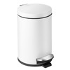 Cesun 1.2 Gallons Small Trash Can with Lid, White Bathroom