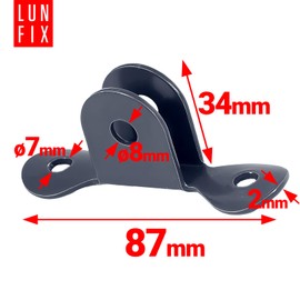 Cross Brace Bracket for Attaching Struts to Round Fence Posts Graphite Ral 7016 Including 2 Screws