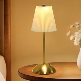 Lámparas de Mesa y Buró con Control Tácti, 3 Brillo Ajustable, Lamparas de Mesa de Noche Pantalla de Tela para Dormitorio, Salón, Oficina, Cuarto Infa