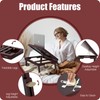 Bamboo Adjustable & Foldable Bed Tray Table with Ergonomic Handle,