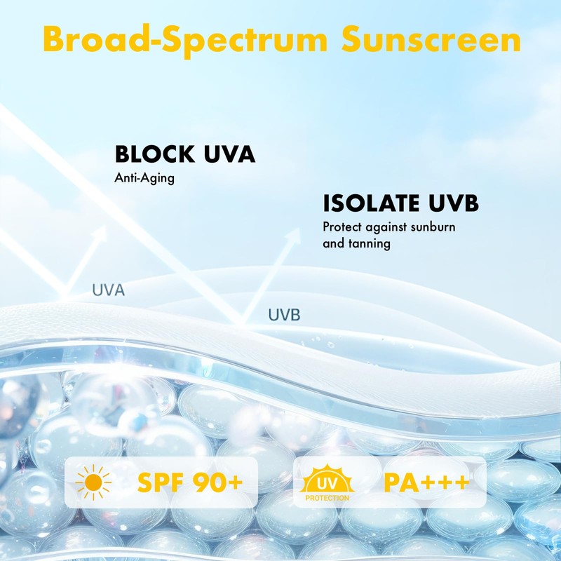 SPF 90 Sunscreen - High Protection Face Sun Cream with