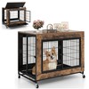 Giantex Dog Crate Furniture with Wheels, 38" Dog Kennel Indoor