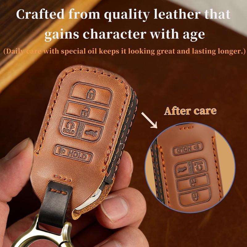 for Lexus Leather Key Fob Cover with Keychain,Leather Key Case