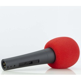 LEFXMOPHY SM58 Pop Filter，Mic Foam Replacement for Shure SM58 SM48 Vocal Microphone Windscreen, Red Noise-Cancellation Windsock Cover 3-Pack