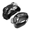 BIUDECO 2pcs Adjustable Foot Tambourine Percussion Instrument Black Creative Music