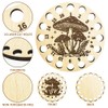 Arricraft Wood Embroidery Floss Holder, Mushroom Pattern 16 Positions Round