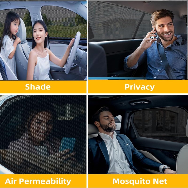 Sonnenschutz Auto Baby, 2 Pcs Universal Elastizitä Sonnenblende Auto Netz