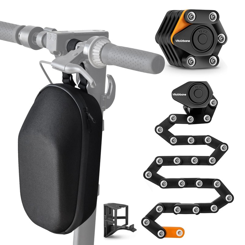 Electric Scooter Lock with Bag - Heavy Duty Folding Bike