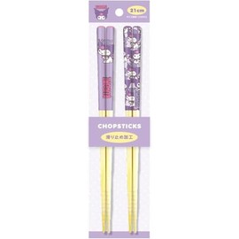 T's Factory T'S FACTORY Bamboo Chopsticks Sanrio Pair Bamboo Chopsticks (21 cm) Behind! / Kuromi