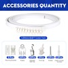 Lcyfmel Curved Ceiling Curtain Track Flexible Bendable Mount for Curtain