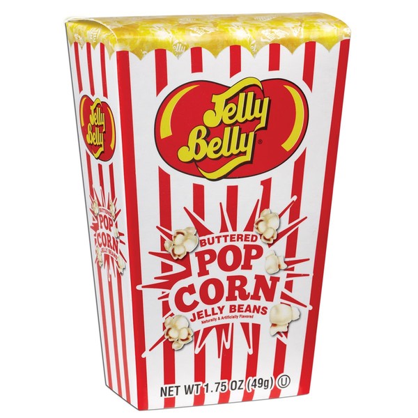 Jelly Belly Buttered Popcorn Jelly Beans Box - 1.75 oz - Official, Genuine, Straight from the Source