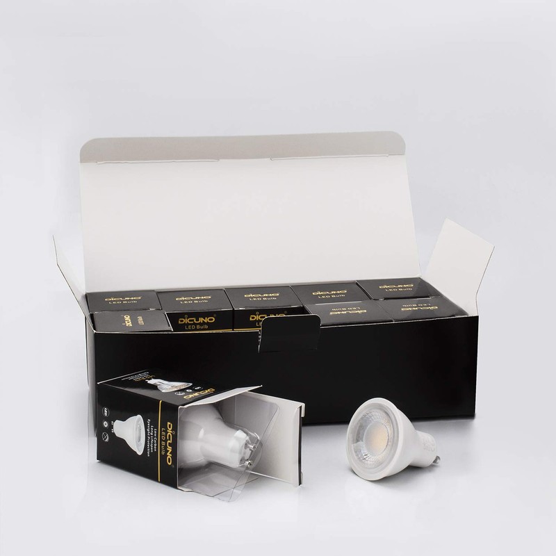 DiCUNO GU10 LED Bulbs 5W Warm White, 3000K, 500lm, 45