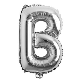 32 inch Letter Balloons Silver Alphabet Number Balloons Foil Mylar Party Wedding Bachelorette Birthday Bridal Shower Graduation Anniversary Celebration Decoration (32 inch B Silver)