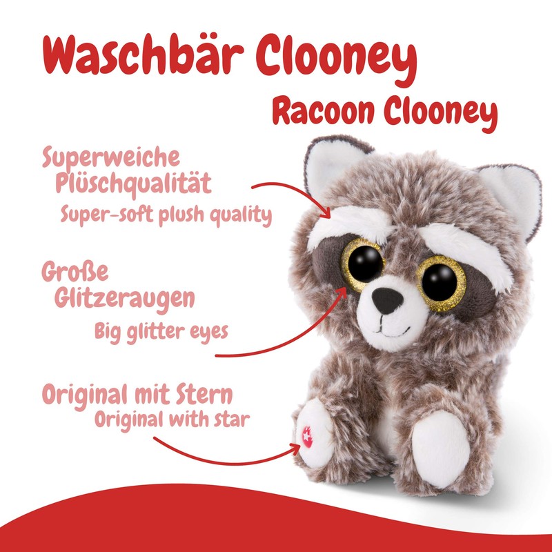 Nici 46621 Glubschis Waschbär Clooney, ca. 15cm