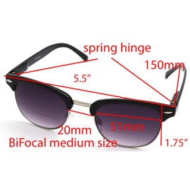 ColorViper Vintage Classic Aviator Navigator Metal Reading SunReader or bifocal Glasses (Z3 shiny black silver/sun reader spring hinge, 2.25)