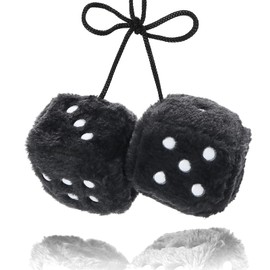 ZUJIACUN 6cm Car Hanging Plush Dice for Car Interior Home Office Decor - Ultra-Soft & Safe Suction Cup Hanging Decoration, Cute Pendant with Point Design, Cozy Vibes for Auto Lovers & Trendy Spaces