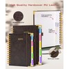 Hardcover Spiral Notebook journal with Removable Dividers Tabs, 300 Pages
