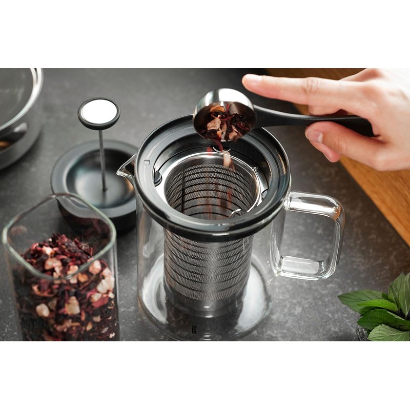 GEFU Teekanne T-PREP 1.500 ml mit Stövchen | Borosilikatglas &