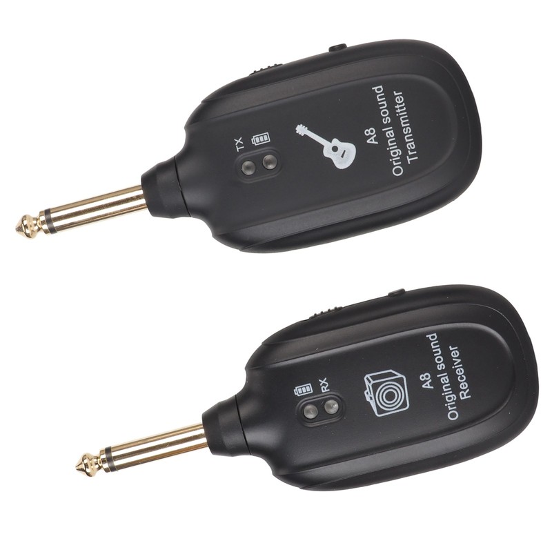 Guitar Wireless System Rechargeable UHF 730MHz 4 Channels Guitar Transmitter