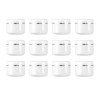 HUATEEN 12 x White Empty Jars, Plastic Sample Container, Round
