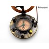 KHUMYAYAD Handmade Brass Sundial Compass Fully Functional with Pure Leather