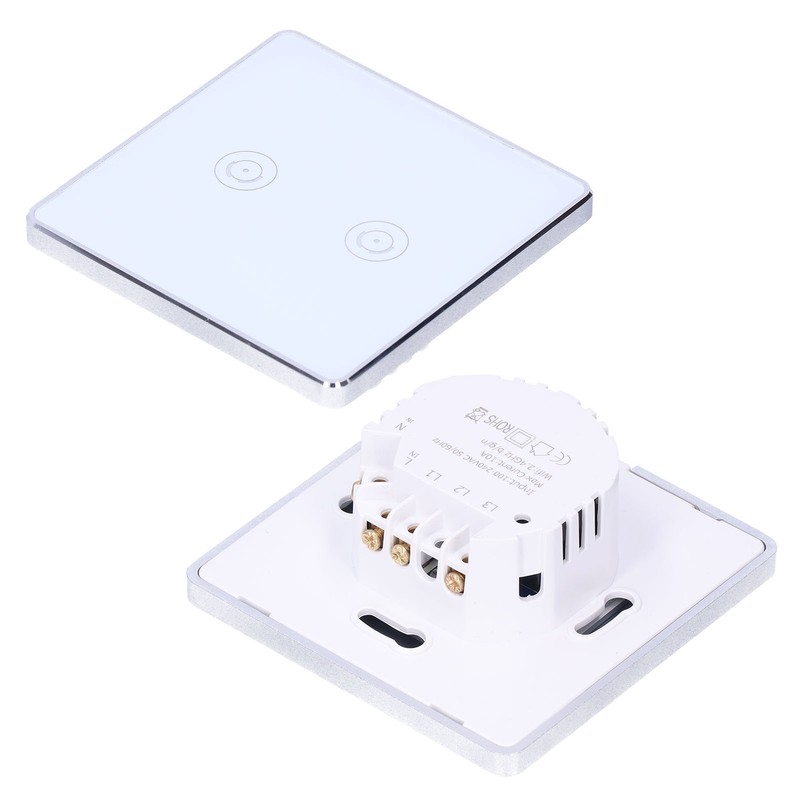 2 Gang Smart Touch Switch WiFi British Standard for Google