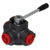 Hydraulic Rotary Diverter Valve, 3 Way, Open Center, 32 GPM,
