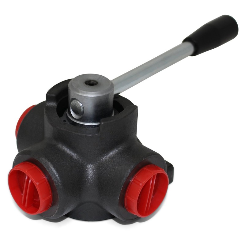Hydraulic Rotary Diverter Valve, 3 Way, Open Center, 32 GPM,