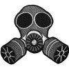 Papapatch Gas Mask Cover Symbol Badge Cartoon Sew Iron on