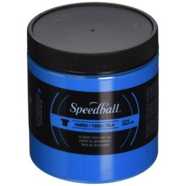 Speedball Fabric Screen Printing Ink, 8-Ounce, Fluorescent Blue